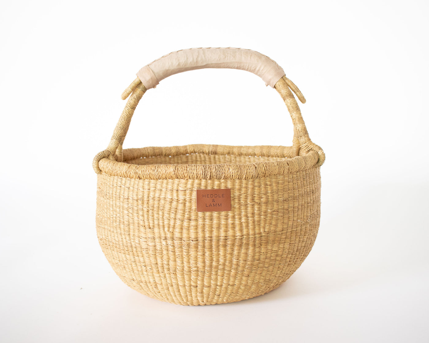 Kandiga Bolga Basket - Natural Handle - Medium