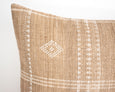 Zuri -  Indian Wool Beige Long Lumbar Pillow Cover
