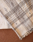 Chavvi Throw- Ivory & Brown - Heddle & Lamm